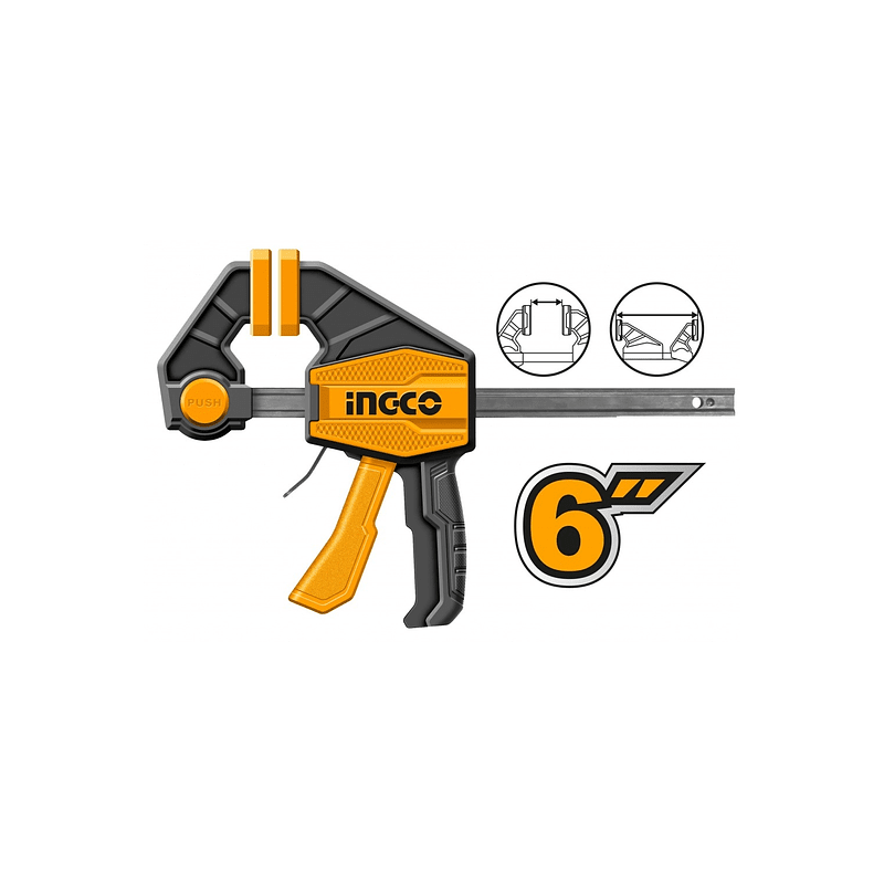 PRENSA RAPIDA AUTO AJUSTABLE 6" SUJECION 60KG(HQBC01601) INGCO PRENSA RAPIDA AUTO AJUSTABLE 6" SUJECION 60KG(HQBC01601) INGCO