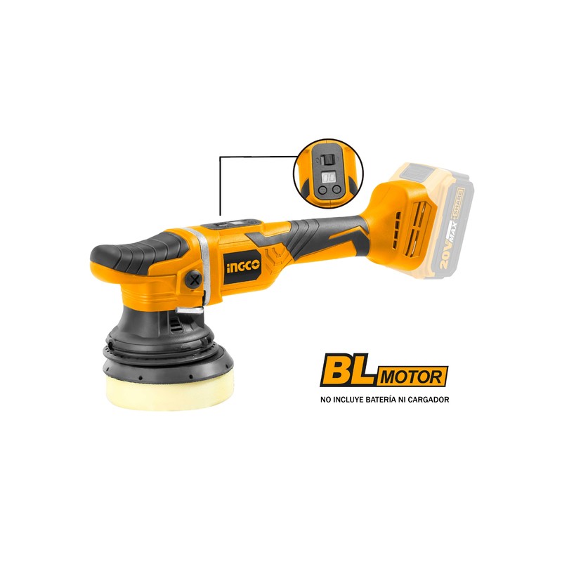 Pulidora Inalámbrica 125mm Ingco (APLI2002)| Brillo y Acabado Profesional Sin Cables Pulidora Inalámbrica 125mm Ingco (APLI2002)| Brillo y Acabado Profesional Sin Cables
