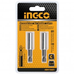Set de 2 Piezas de Porta Puntas Desatornillador INGCO (ABH10601) - Herramientas Prácticas para Cambios Rápidos de Puntas