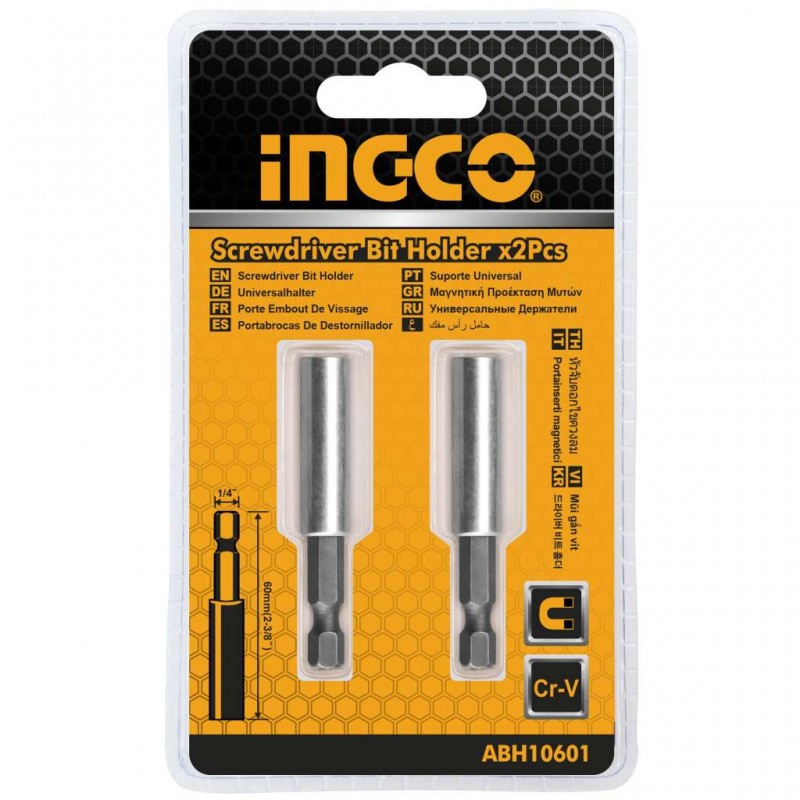 Set de 2 Piezas de Porta Puntas Desatornillador INGCO (ABH10601) - Herramientas Prácticas para Cambios Rápidos de Puntas Set de 2 Piezas de Porta Puntas Desatornillador INGCO (ABH10601) - Herramientas Prácticas para Cambios Rápidos de Puntas