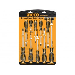 ATORNILLADOR JUEGO 10 PIEZAS (HKSD1028) INGCO