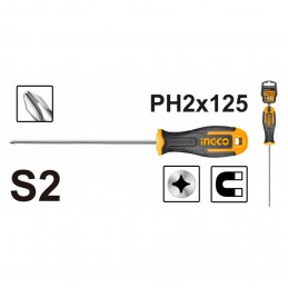 ATORNILLADOR PHILLIPS  2  6MM X 125MM  (HS68PH2125) INGCO