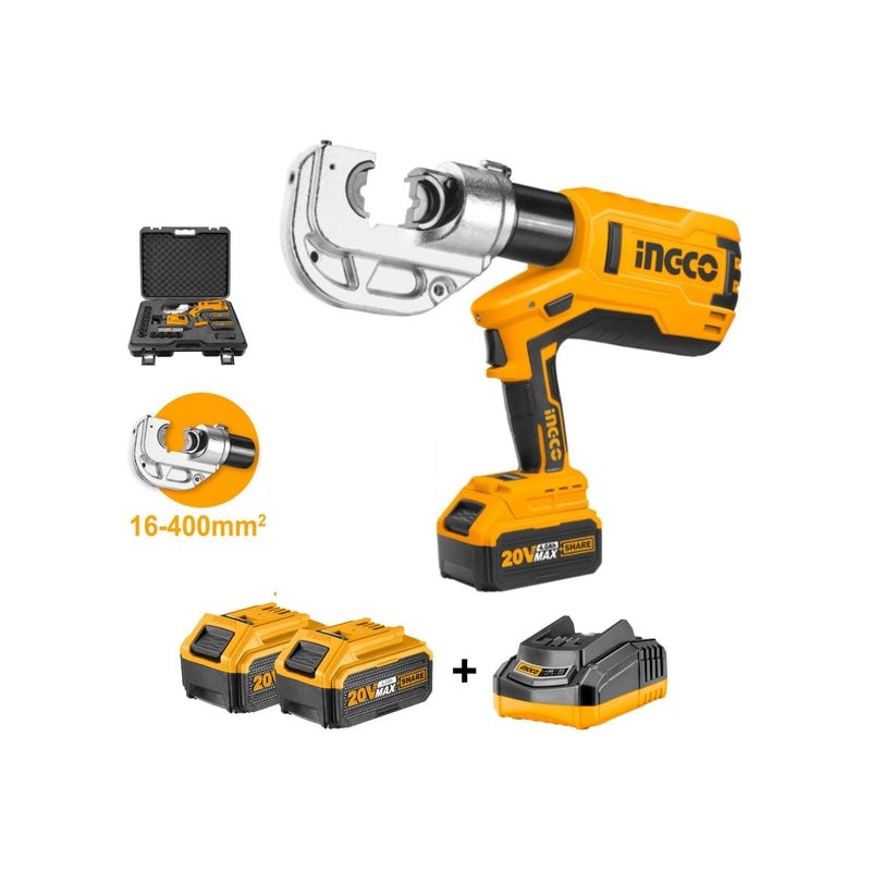 Crimpadora INGCO CTLI2002 con 2 Baterías de 4Ah y Cargador 20V: Potencia y Versatilidad para Trabajos de Crimpado Crimpadora INGCO CTLI2002 con 2 Baterías de 4Ah y Cargador 20V: Potencia y Versatilidad para Trabajos de Crimpado