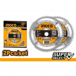 SET DISCO DE SIERRA CIRCULAR MADERA 30T 185MM-7.1/4 -INGCO Talca-
