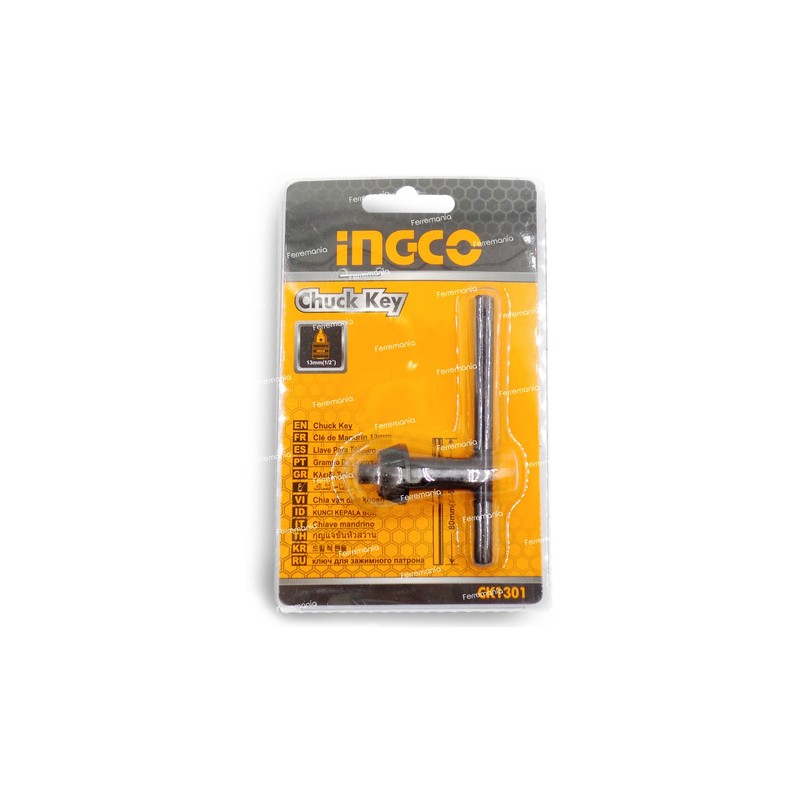 Llave Mandril de 13mm-1/2" INGCO (CK1301) - Sujeción Segura y Rápido Intercambio de Brocas Llave Mandril de 13mm-1/2" INGCO (CK1301) - Sujeción Segura y Rápido Intercambio de Brocas