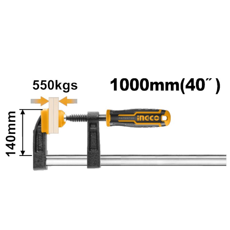 PRENSA SARGENTO 140 X1000MM (HFC021404) INGCO PRENSA SARGENTO 140 X1000MM (HFC021404) INGCO