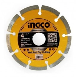DISCO DIAMANTADO SEGMENTADO 4 1/2 UNI, INGCO -TODO INGCO Talca-