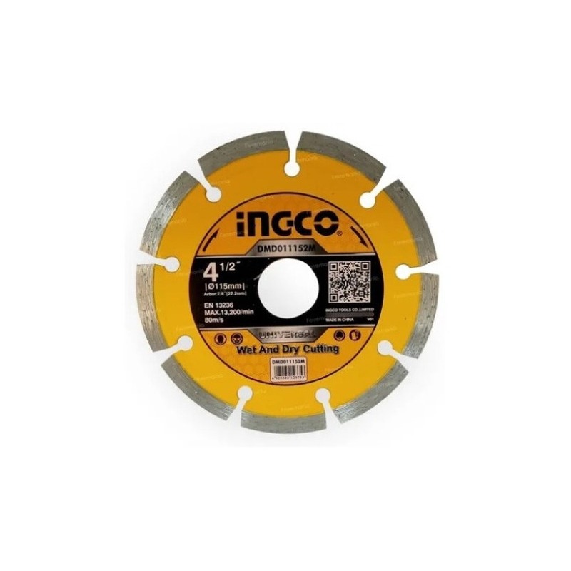 DISCO DIAMANTADO SEGMENTADO 4 1/2 UNI, INGCO -TODO INGCO Talca- DISCO DIAMANTADO SEGMENTADO 4 1/2 UNI, INGCO -TODO INGCO Talca-