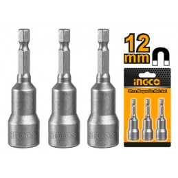 DADO HEXAGONAL MAGNÉTICO 3 PIEZAS 12MM-1/4" INGCO - Firmeza y Precisión en tus Tareas