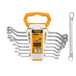 SET LLAVES CORONA/CORONA INDUSTRIAL ACODADA 8 PIEZAS 6-22MM (HKSPA3088) TODO INGCO - TALCA