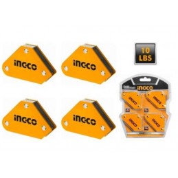 Set de 4 Escuadras Magnéticas 10LB - INGCO, Herramientas de Sujeción y Precisión