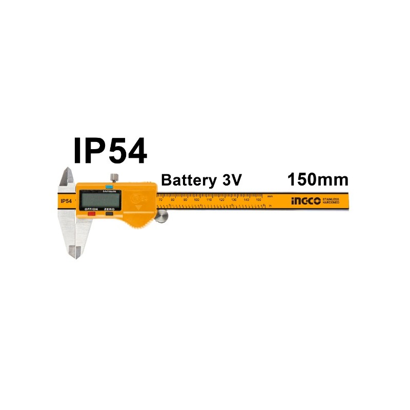 Pie de Metro Digital IP54 150mm INGCO - Medición Precisa y Durabilidad Pie de Metro Digital IP54 150mm INGCO - Medición Precisa y Durabilidad