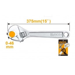 Llave Ajustable 375 mm/15" INGCO - Herramienta Industrial de Alta Calidad