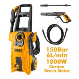 Hidrolavadora 1800W 150BAR INGCO (HPWR18008) - Potencia y Limpieza Profunda para tus Tareas de Lavado