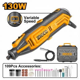 Potencia y precisión en tus manos: Mini Torno 130W con Accesorios INGCO (MG13328) - ¡Nuevo Modelo!