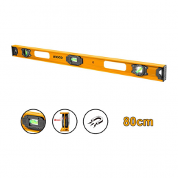 Nivel de 3 Burbujas 80cm INGCO (HSL28080) - Precisión y Calidad para tus Proyectos de Construcción