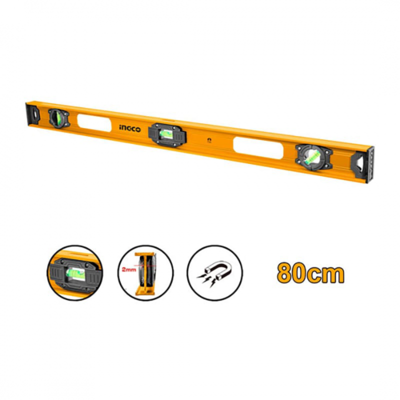 Nivel de 3 Burbujas 80cm INGCO (HSL28080) - Precisión y Calidad para tus Proyectos de Construcción Nivel de 3 Burbujas 80cm INGCO (HSL28080) - Precisión y Calidad para tus Proyectos de Construcción