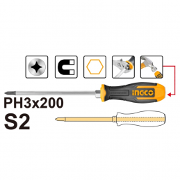 ATORNILLADOR PHILLIPS REFORZADO 20 CMS PH3 (HGTS68PH3200) INGCO