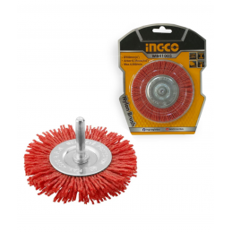 Grata Circular de Nylon con Vástago 1/4 100mm INGCO