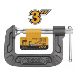 Prensa Industrial Tipo C 3" 75mm - INGCO, Firmeza y Control en Tus Proyectos