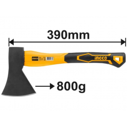 HACHA CABEZA MARTILLO MANGO FIBRA DE VIDRIO 800 GRS (HAX0208008) INGCO