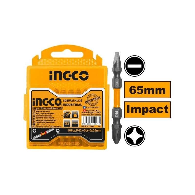 SET DE PUNTA DE IMPACTO INDUSTRIAL 10 PZAS PH2+SL6X65MM INGCO: Herramientas de Alto Rendimiento SET DE PUNTA DE IMPACTO INDUSTRIAL 10 PZAS PH2+SL6X65MM INGCO: Herramientas de Alto Rendimiento