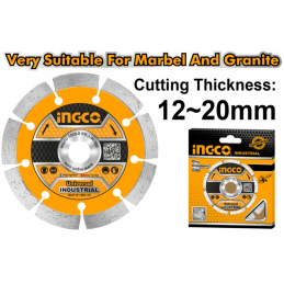 DISCO DIAMANTADO SEGMENTADO INGCO 180 mm (9")x22,2 mm: Cortes Eficientes y Precisos