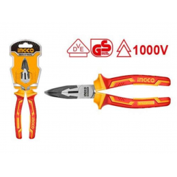 ALICATE DE PUNTA CURVA INDUSTRIAL AISLADO VDE 200MM/8" INGCO (HIBNP28208): Seguridad y Precisión en un Solo Herramienta
