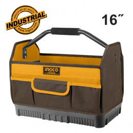 BOLSO DE HERRAMIENTAS INDUSTRIAL 7 BOLSILLOS 16" SS INGCO (HTBGL04): Organiza y Transporta Tus Herramientas con Estilo