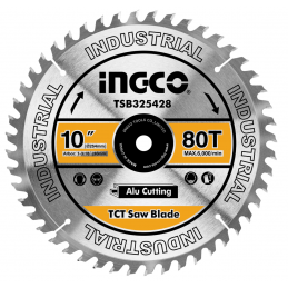 Disco de Sierra Circular Industrial Aluminio 80T 254mm | INGCO (TSB325428)