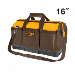 INGCO (HTBG10): Bolso de Herramientas Industrial de 16" con 25 Bolsillos para Profesionales Exigentes