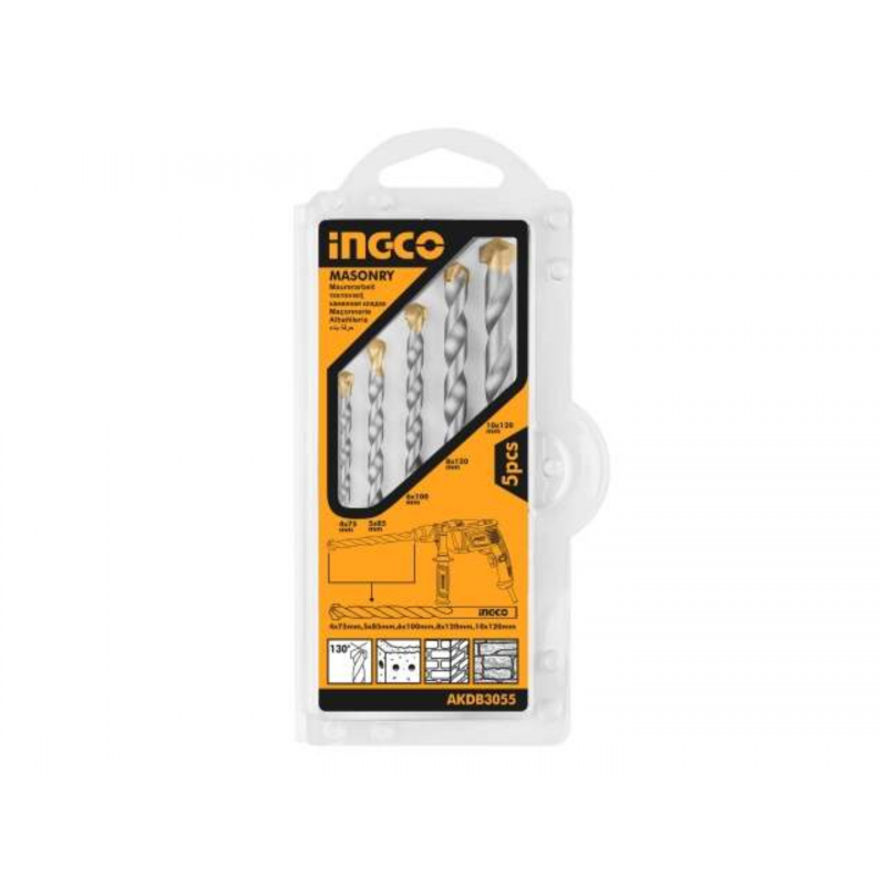 Set de 5 Brocas para Concreto 4-10mm INGCO (AKDB3055) | Herramientas de Perforación de Alta Precisión Set de 5 Brocas para Concreto 4-10mm INGCO (AKDB3055) | Herramientas de Perforación de Alta Precisión