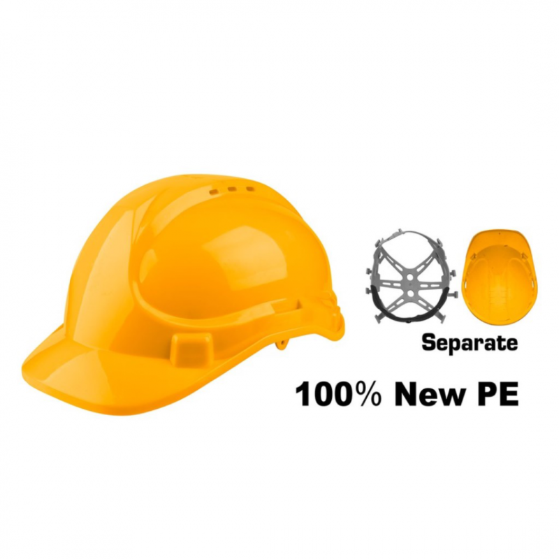 Casco de Seguridad Amarillo STD INGCO (HSH206) - Protección Confiable para Entornos Laborales Casco de Seguridad Amarillo STD INGCO (HSH206) - Protección Confiable para Entornos Laborales