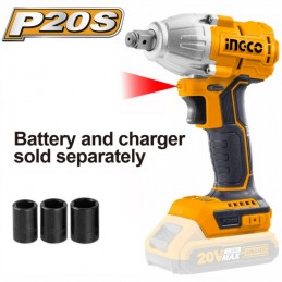 LLAVE DE IMPACTO 1/2" 20V INGCO CIWLI20020 | Sin Batería ni Cargador - Potente y Versátil