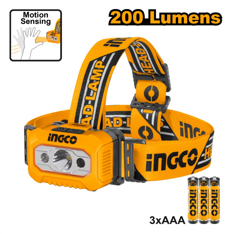 Linterna Vincha Minero LED 200 Lúmenes INGCO (HHL013AAA8) - Herramienta Robusta para Trabajo en Minería Linterna Vincha Minero LED 200 Lúmenes INGCO (HHL013AAA8) - Herramienta Robusta para Trabajo en Minería