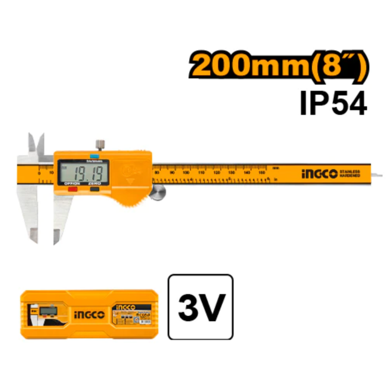 Pie de Metro Digital INGCO HDCD28200 - Precisión de Medición de 0-200 mm Pie de Metro Digital INGCO HDCD28200 - Precisión de Medición de 0-200 mm