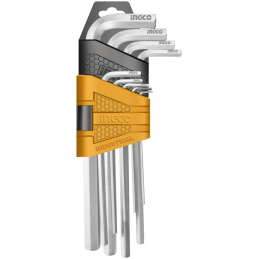 Juego de Llaves Allen Industrial Ingco 9 Piezas 1,5-10mm | Herramientas de Alta Calidad