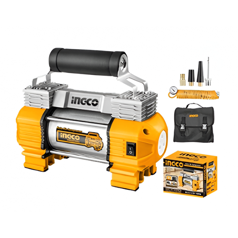 Compresor de Aire 13.5V INGCO (AAC2508) - Potencia y Portabilidad para Inflar Neumáticos y Más