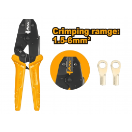 Crimpadora de Terminales Industrial 1,5-6mm² 228mm/9" INGCO (HRCPL1506) - Conexiones Eléctricas Precisas y Duraderas