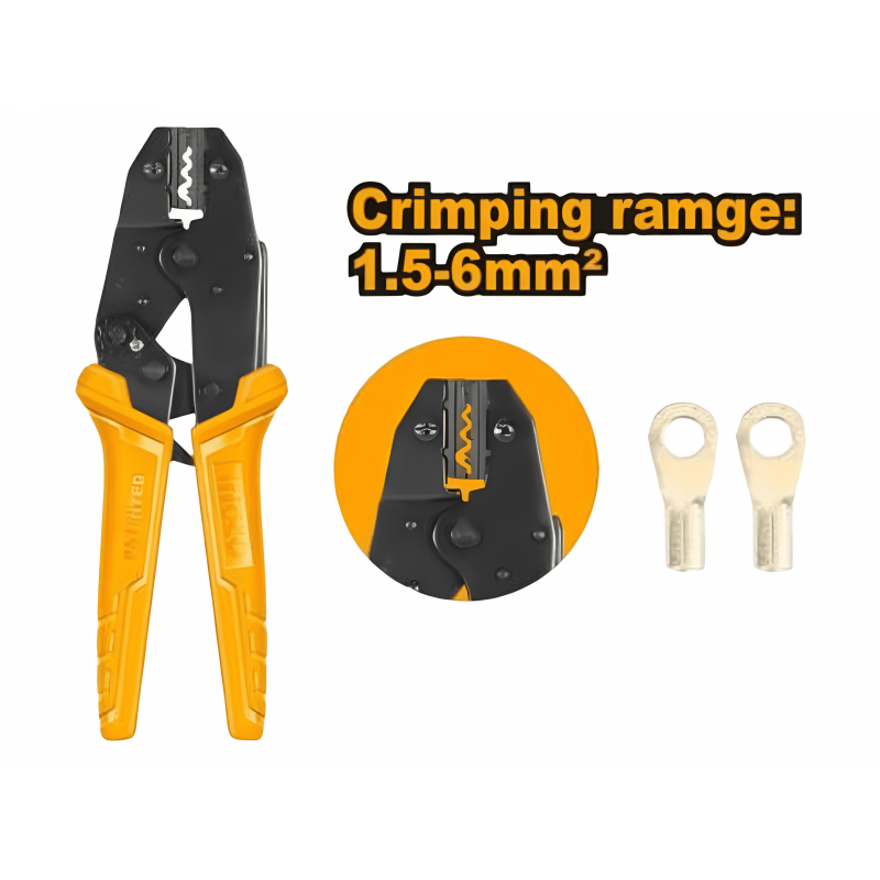 Crimpadora de Terminales Industrial 1,5-6mm² 228mm/9" INGCO (HRCPL1506) - Conexiones Eléctricas Precisas y Duraderas Crimpadora de Terminales Industrial 1,5-6mm² 228mm/9" INGCO (HRCPL1506) - Conexiones Eléctricas Precisas y Duraderas