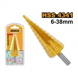Broca Escalonada INGCO 6-38mm (AKSDS63803) – Precisión y Versatilidad en Perforaciones