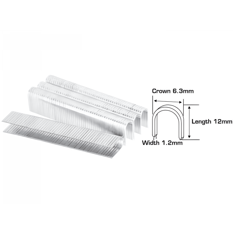 Grapas para Clavadora 3 en 1 12x6.3x1.2mm 1000 PCS INGCO (STS0412) | Accesorios de Fijación de Alta Calidad Grapas para Clavadora 3 en 1 12x6.3x1.2mm 1000 PCS INGCO (STS0412) | Accesorios de Fijación de Alta Calidad