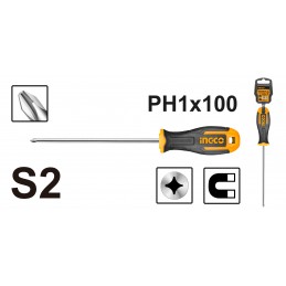ATORNILLADOR PHILLIPS 5 MM X 100 MM (HS68PH1100) INGCO
