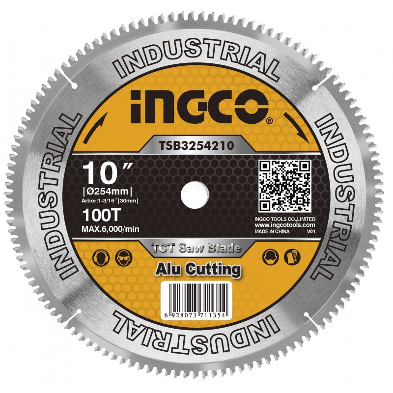 Disco de Sierra Circular Industrial para Aluminio 100T 254mm | INGCO (TSB3254210) Disco de Sierra Circular Industrial para Aluminio 100T 254mm | INGCO (TSB3254210)