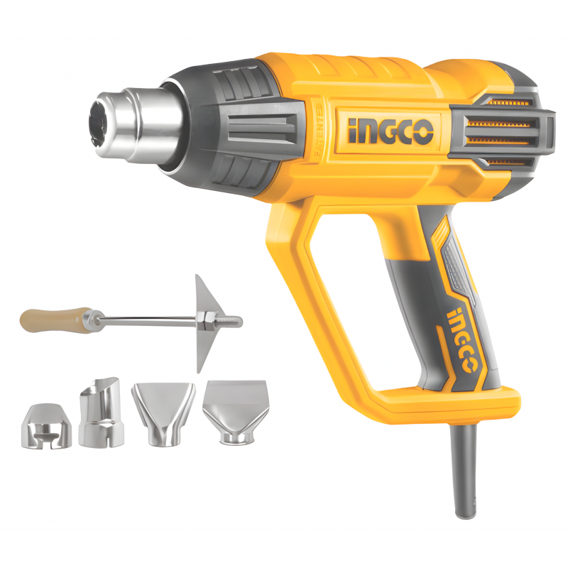 Pistola de Calor 2000W INGCO (HG200038) - Potencia y Versatilidad en Trabajos de Calentamiento Pistola de Calor 2000W INGCO (HG200038) - Potencia y Versatilidad en Trabajos de Calentamiento