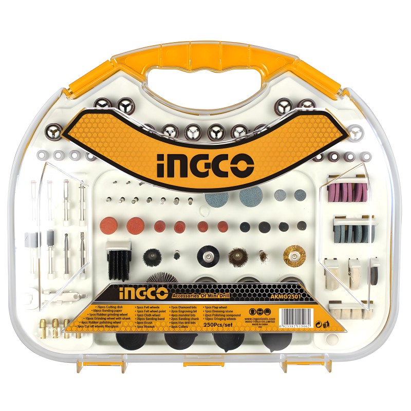 Juego de 250pcs para Minitorno INGCO (AKMG2501) : Versatilidad y Precisión en tus Proyectos | Ingco Talca Juego de 250pcs para Minitorno INGCO (AKMG2501) : Versatilidad y Precisión en tus Proyectos | Ingco Talca