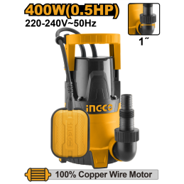 Bomba Sumergible INGCO 400W con Flujo de 117 L/min (SPC4008) - Potente y Eficiente