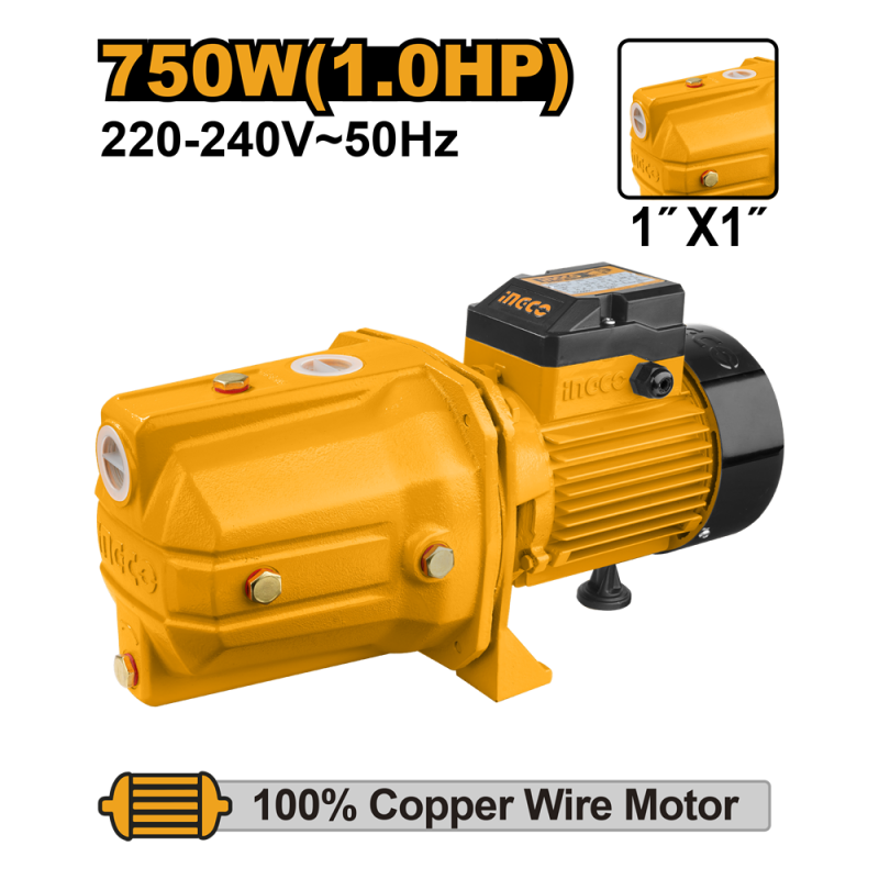 Bomba de Agua Autocebante Industrial 750 Watts 1.0 HP Ingco JP07508 | Ingco Talca Bomba de Agua Autocebante Industrial 750 Watts 1.0 HP Ingco JP07508 | Ingco Talca