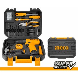 Atornillador Ingco Inalámbrico 12V con 81 Piezas de Herramientas - Modelo HKTHP10811