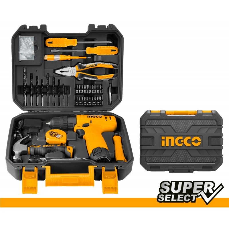 Atornillador Ingco Inalámbrico 12V con 81 Piezas de Herramientas - Modelo HKTHP10811 Atornillador Ingco Inalámbrico 12V con 81 Piezas de Herramientas - Modelo HKTHP10811